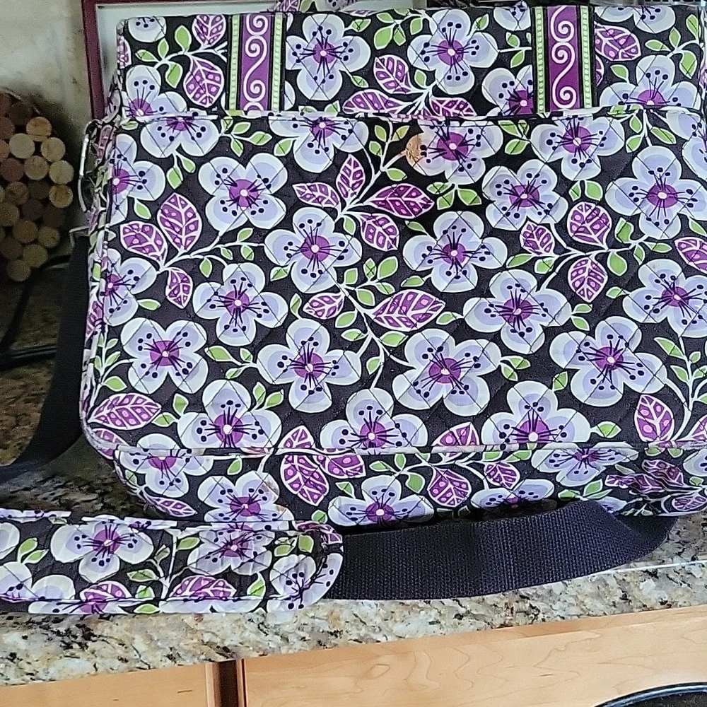 Vera Bradley Purple Floral Laptop Bag